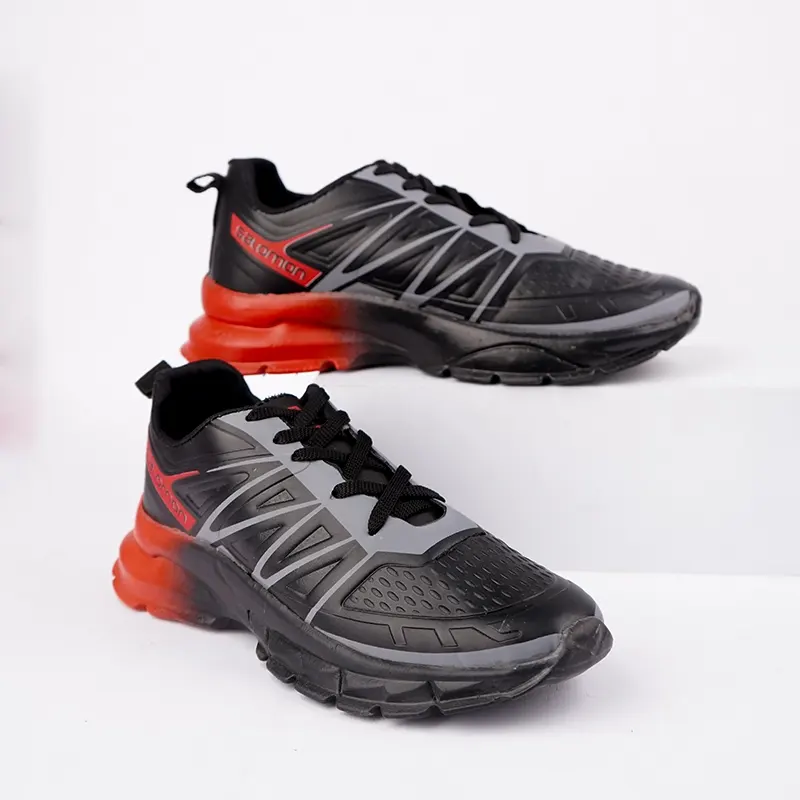 کفش ورزشی مردانه مشکی نارنجی مدل simba