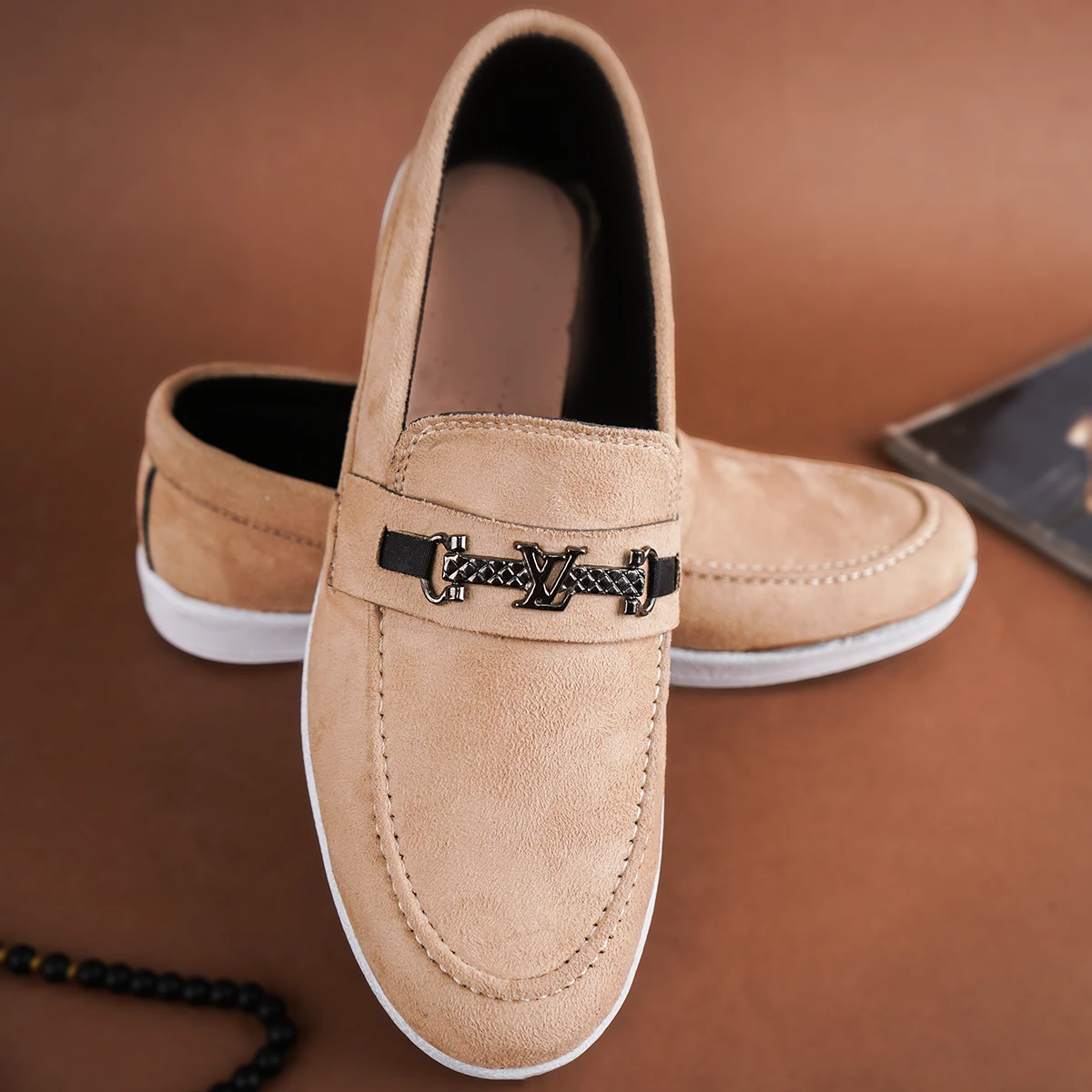 کفش کالج مردانه کرم مدل Arsan