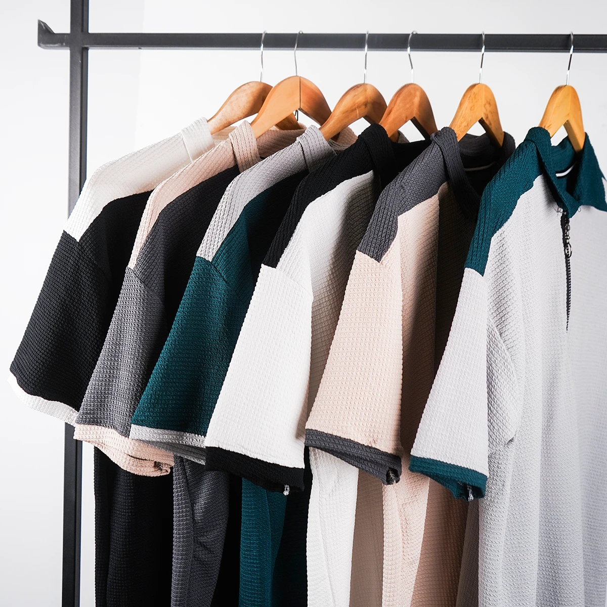 تیشرت مردانه یقه زیپ دار سفید مدل Radon