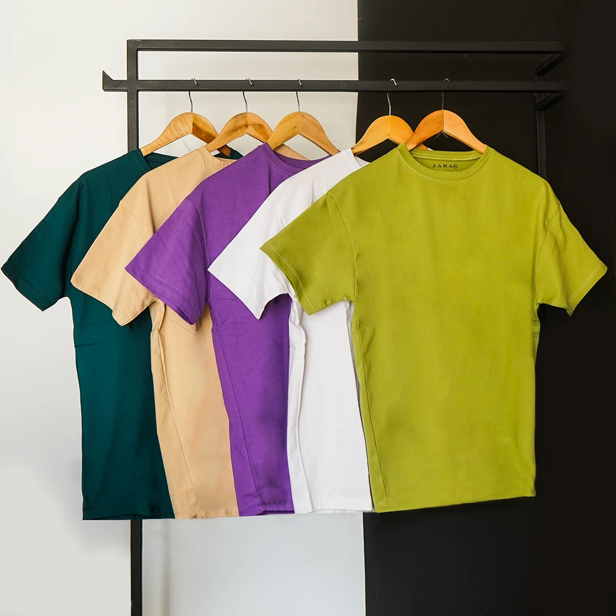 تیشرت ساده سبز کله غازی مردانه مدل Vala