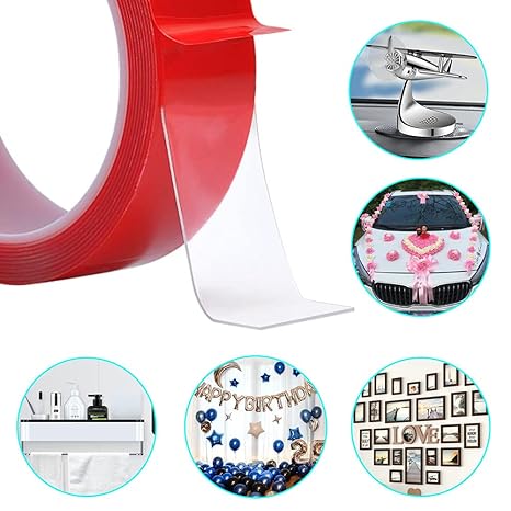 چسب قرمز دو طرفه شفاف