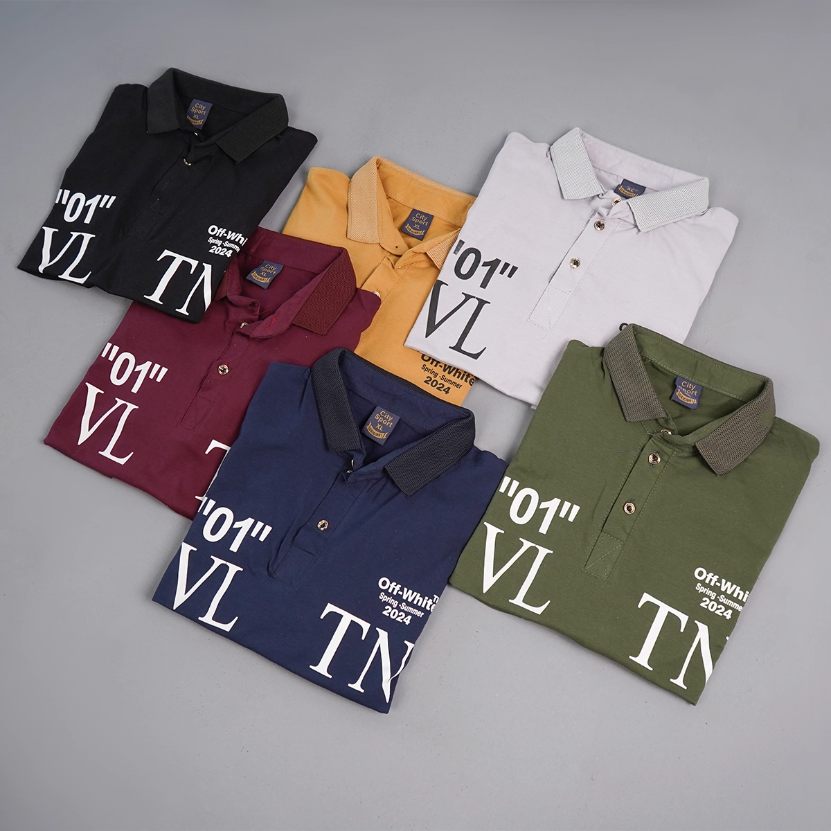 تیشرت مردانه خردلی مدل 01-LV