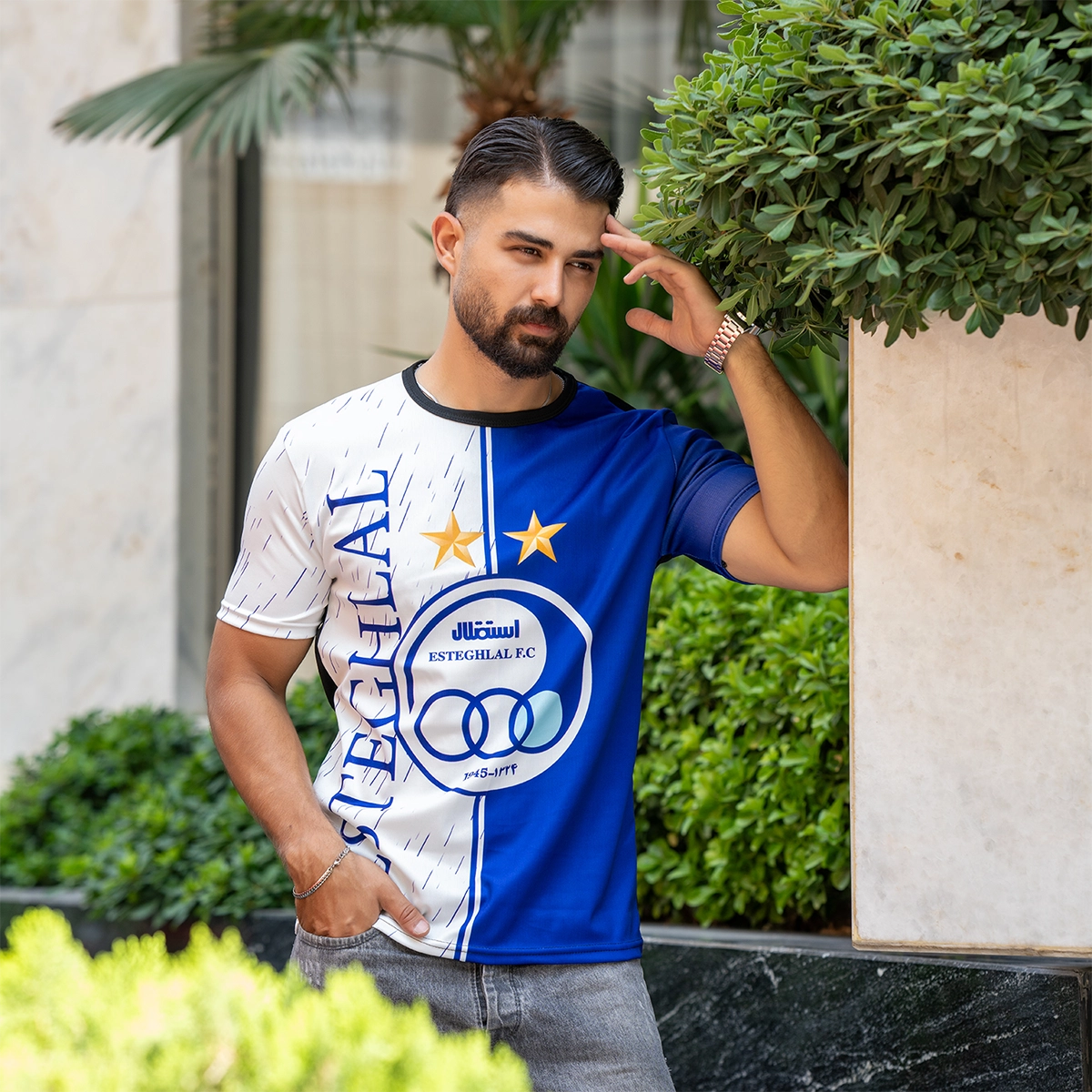 تیشرت مردانه استقلال مدل 1324