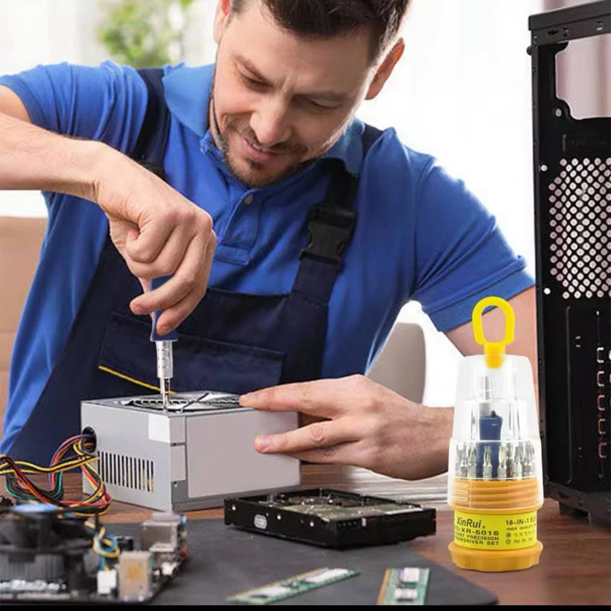 مجموعه 16 عددی پیچ گوشتی ساعتی Hosheمدل AJ_6016