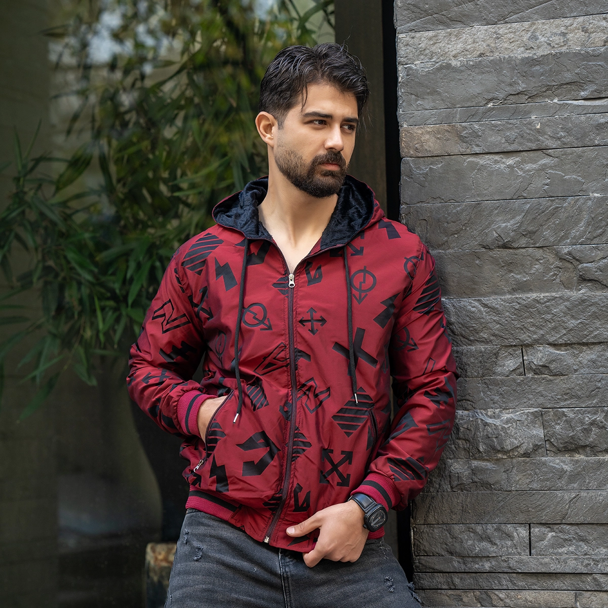 کاپشن مردانه طرحدار مدل Q62