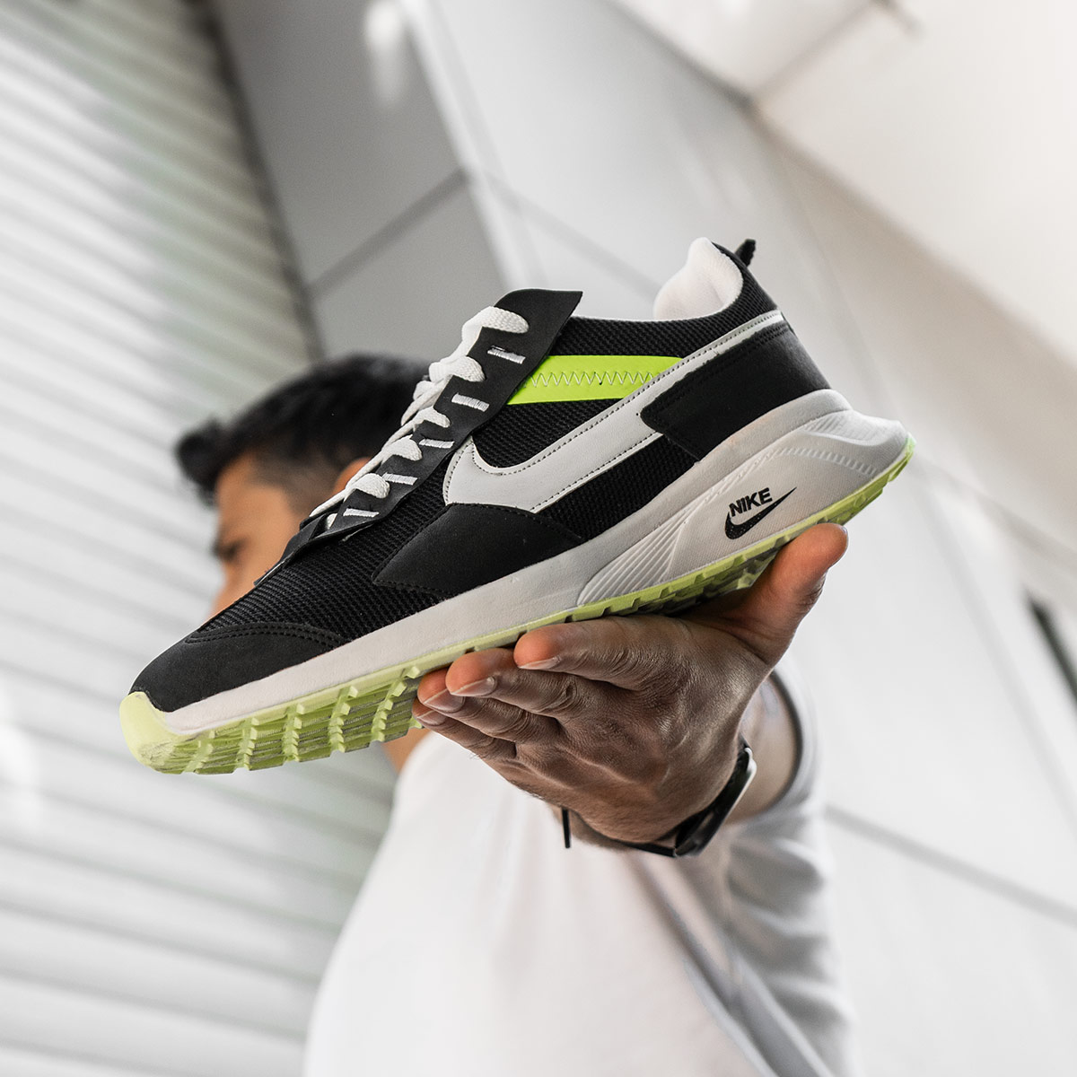 کفش ورزشی Nike مردانه مشکی سبز مدل Palini