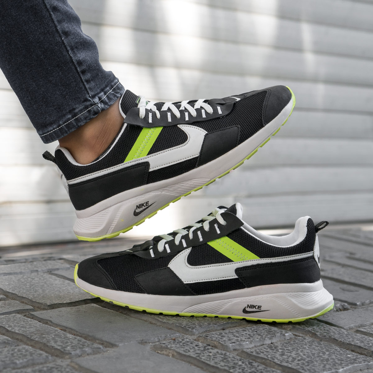 کفش ورزشی Nike مردانه مشکی سبز مدل Palini