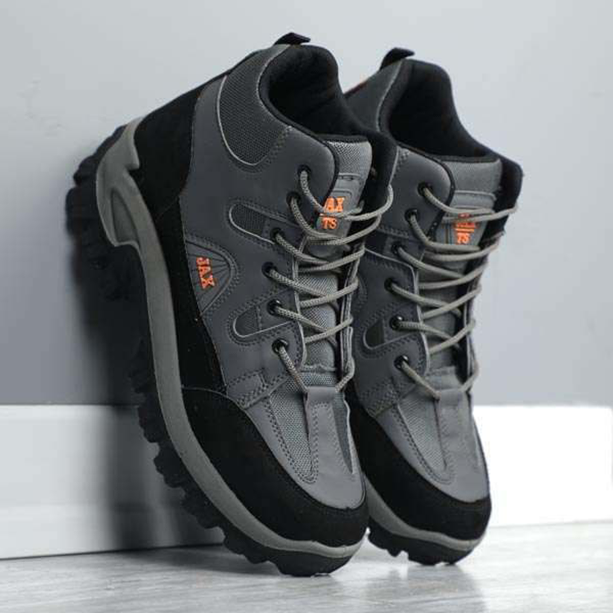 کفش ساقدار مردانه طوسی مدل JAX