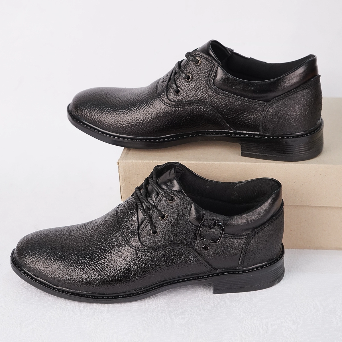 کفش رسمی مردانه سگک دار مشکی مدل Albert