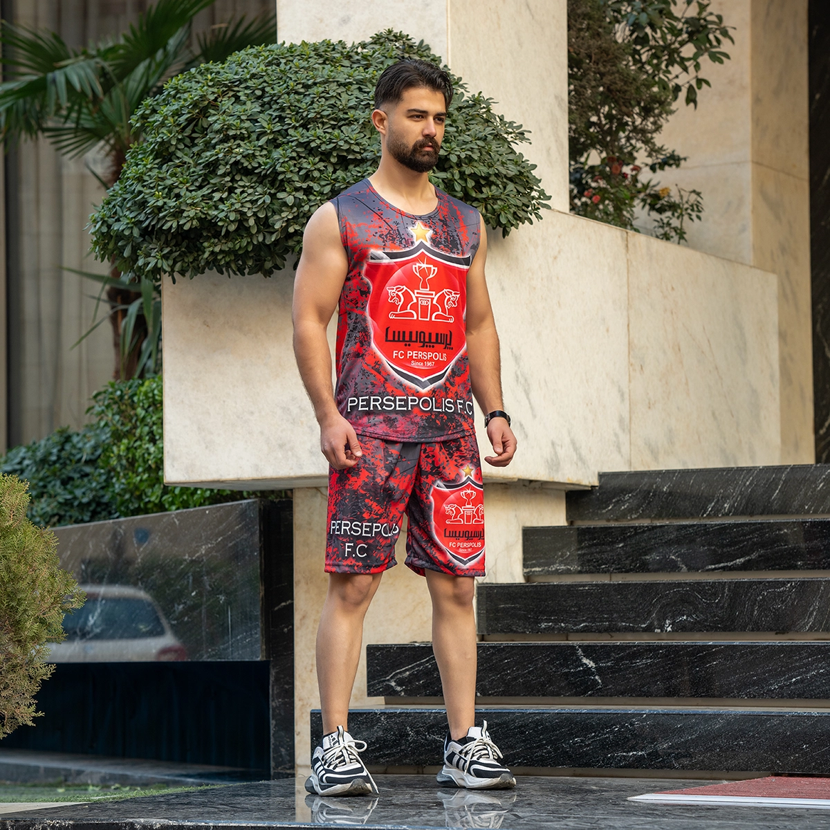 ست رکابی شلوارک پرسپولیس مردانه مدل Rambod