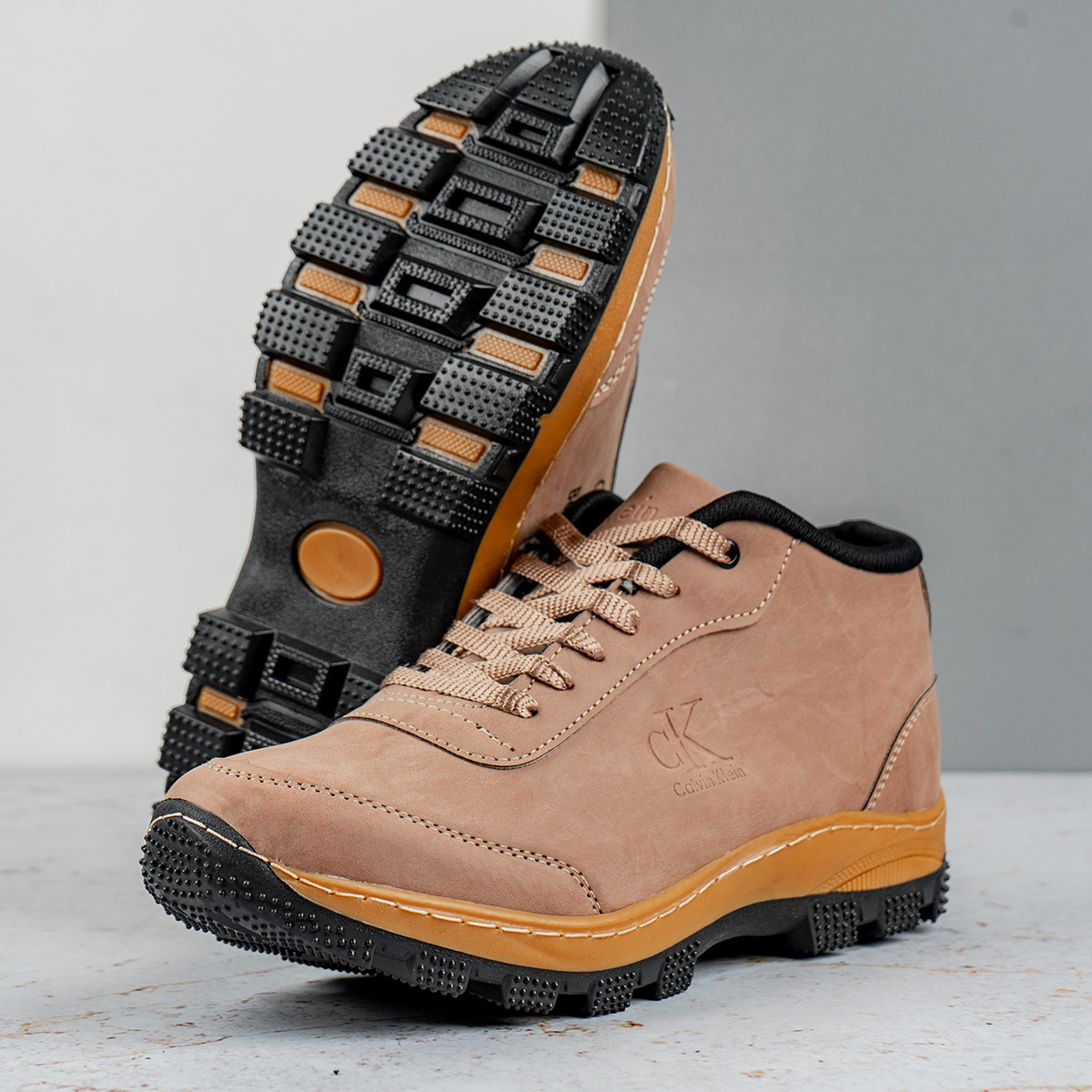 کفش مردانه خاکی CK مدل Behdad