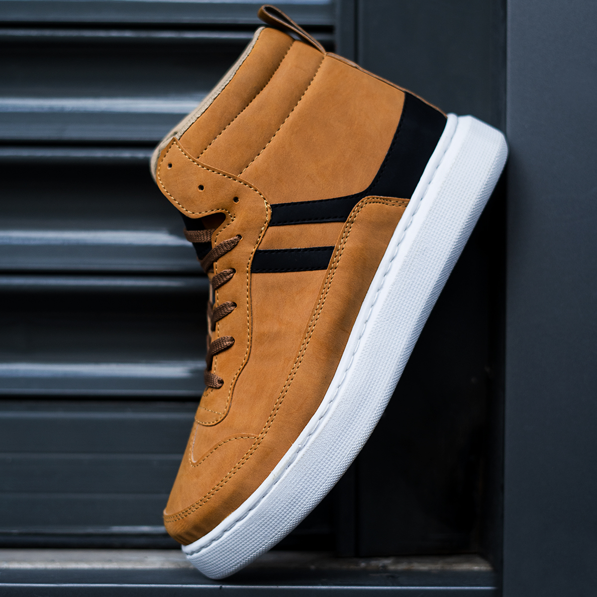 کفش ساقدار عسلی مردانه مدل Miler