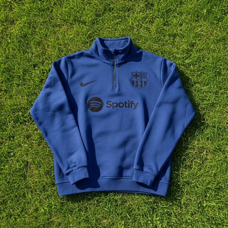 دورس نیم زیپ مدل بارسلونا-آبی