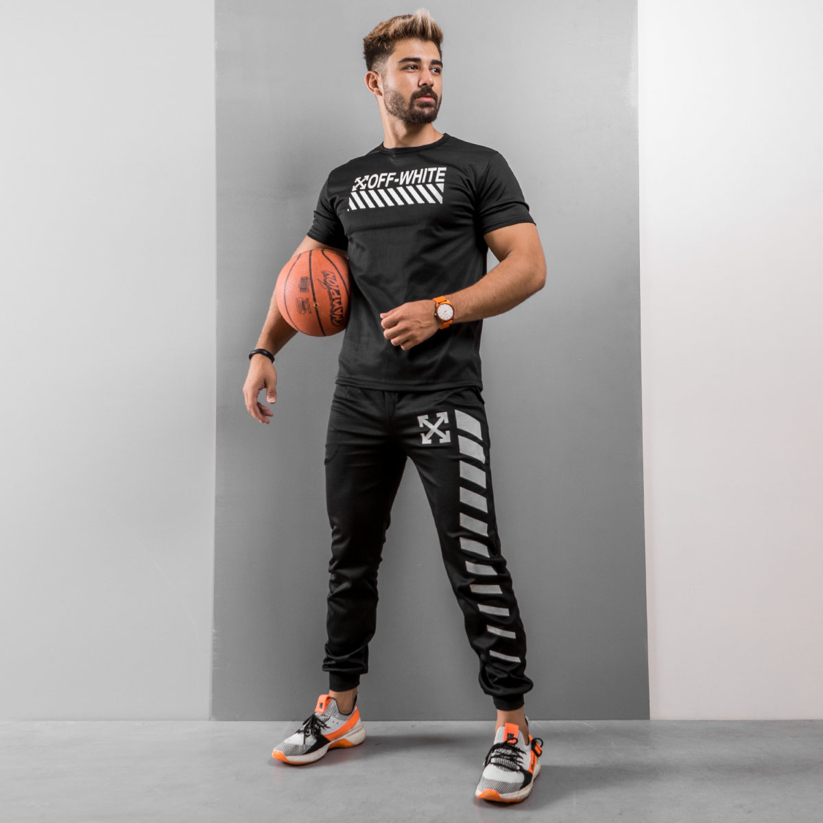 ست تیشرت شلوار off-white مردانه مدلVesta