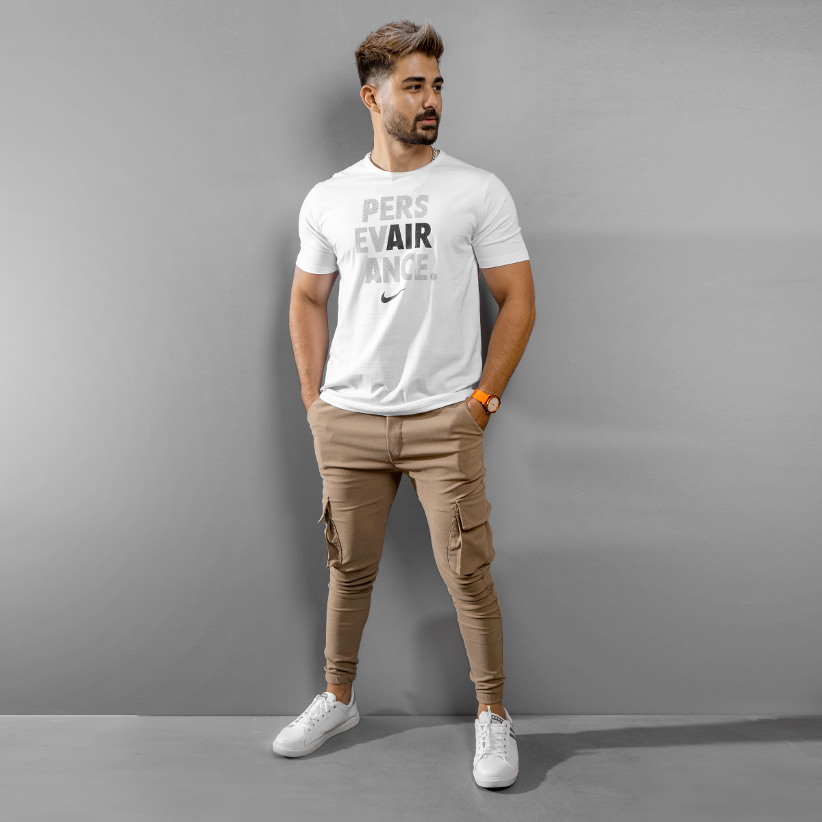 شلوار اسلش خاکی مردانه مدل Sameri(T)