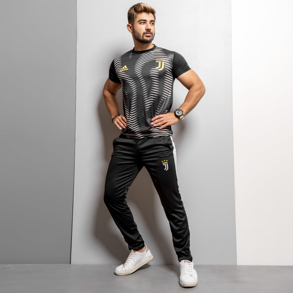 ست تیشرت شلوار یوونتوس مردانه مدل D74