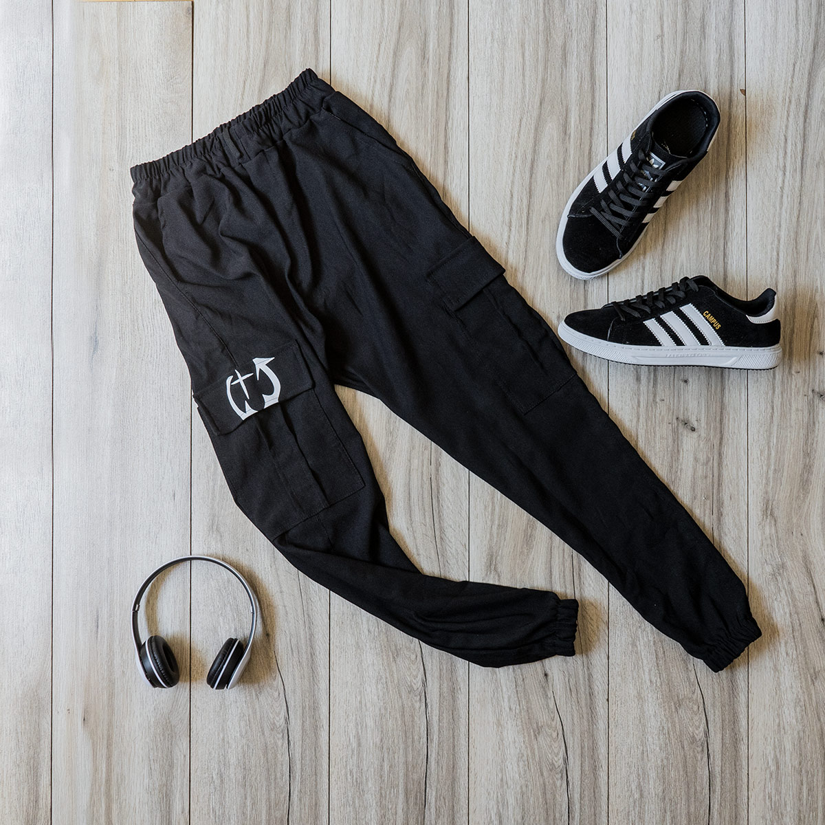 شلوار اسلش مشکی مردانه مدل Rodin