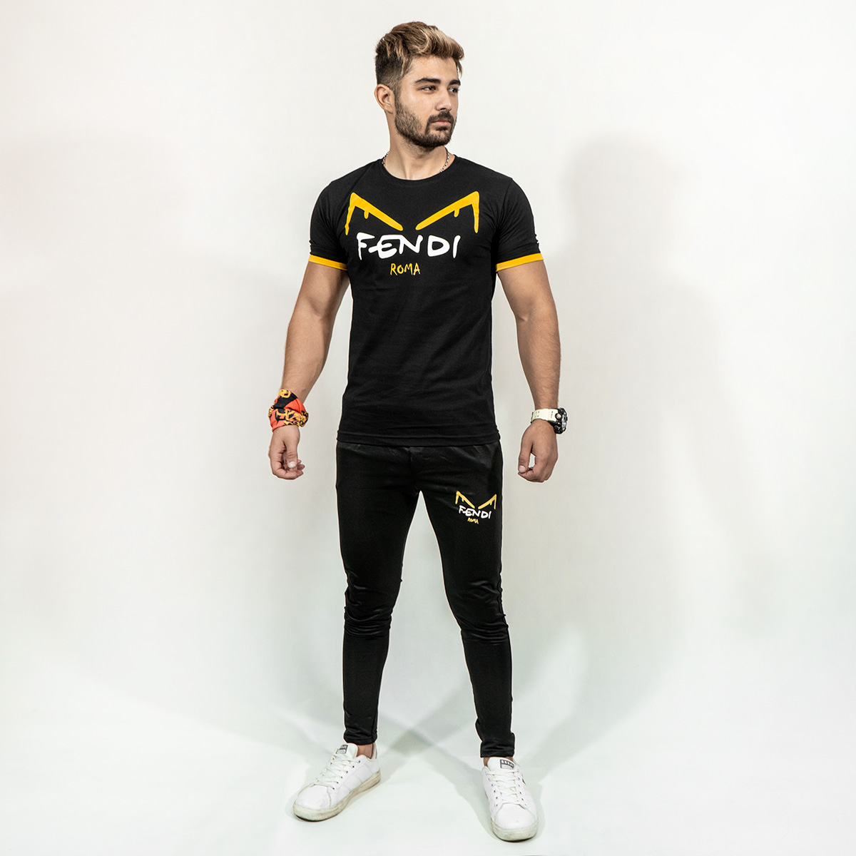 ست تیشرت شلوارFendi مردانه مدل Kiara