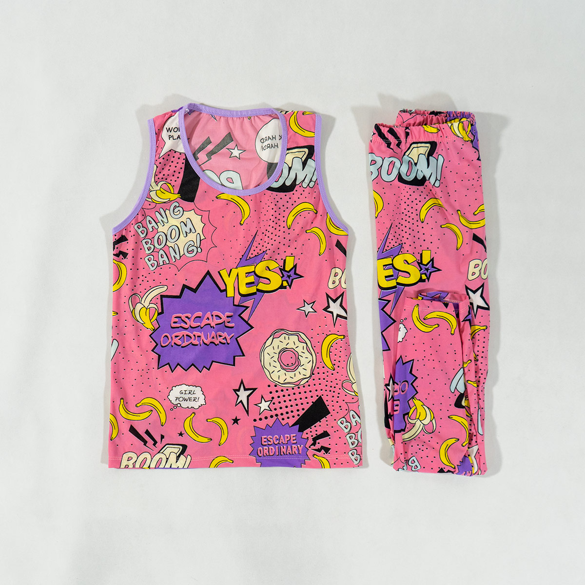 ست تاپ و ساپورت زنانه صورتی مدل Emily