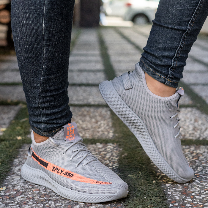 کفش ورزشی Sply 350 مردانه طوسی نارنجی مدلYogi