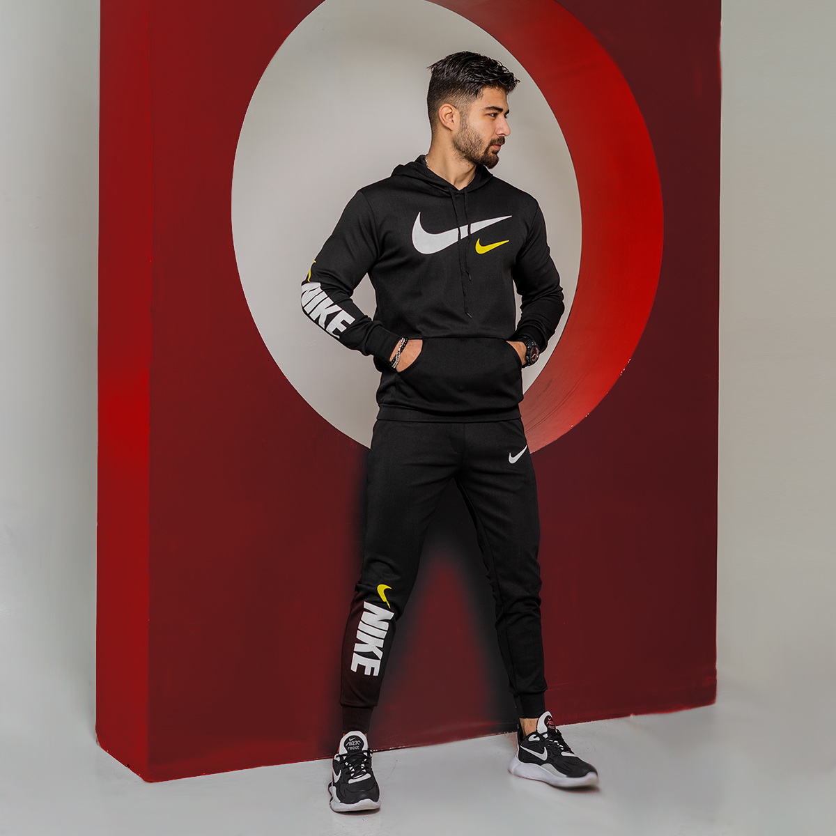 ست هودی شلوار Nike مردانه مدل Floni