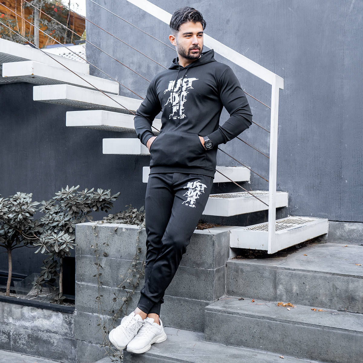 ست هودی شلوار Just Do It مردانه مدلFoji